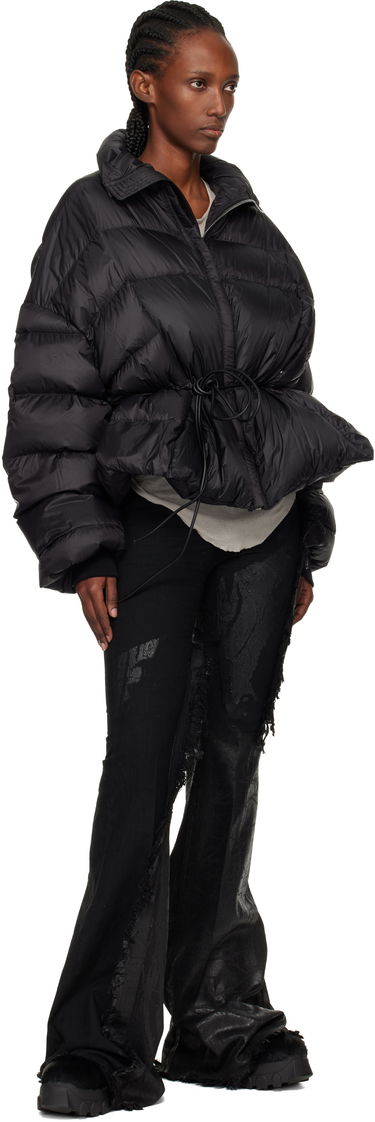 Prešívaná bunda Rick Owens Concordians Sail Down Puffer Jacket with Drawstring Waist Čierna | RP02E4769 NPD1, 3