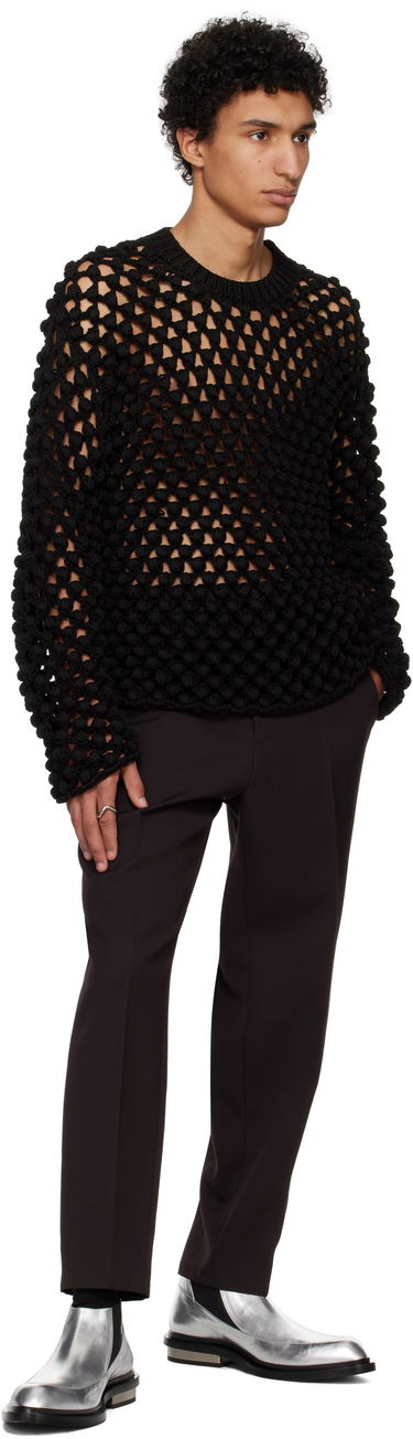 Sveter Jil Sander Jil Sander Crochet Crew-Neck Sweater Čierna | J22GP0242_J19157, 3
