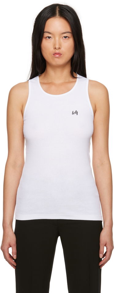 Tielko Ann Demeulemeester Slim-Fit Tank Top Biela | 2302-W-JTO01-23-FA045-001, 0