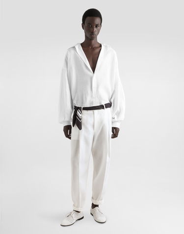Košeľa Dolce & Gabbana Dolce & Gabbana Long-Sleeved Linen Shirt Biela | G5NE2TFU4JBW0800, 1
