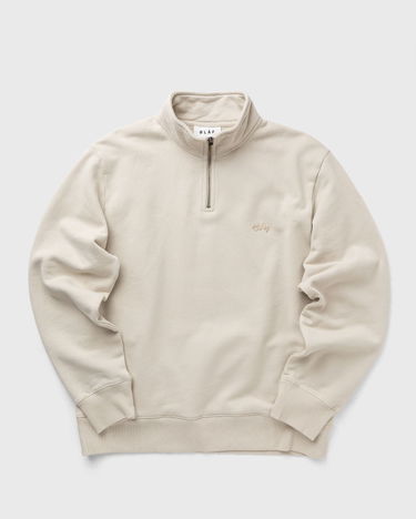 Mikina ØLÅF Signature Zip Mock Sweatshirt Béžová | M990204-CEMENT, 2