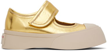 Oblečenie Marni Marni Leather Mary Jane Ballerinas Žltá | SNZW003120 PR695, 0