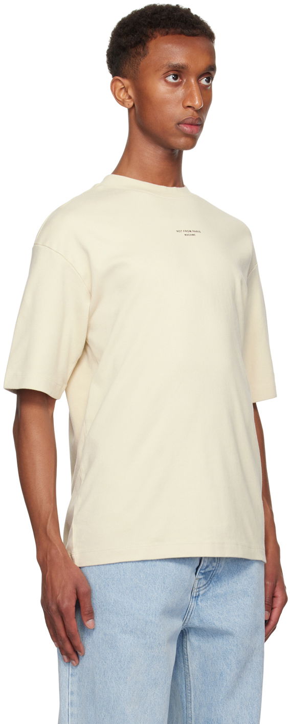 Tričko Drôle de Monsieur Drôle De Monsieur Classique Slogan T-Shirt Béžová | PERM-TS202-CO002-MT, 1