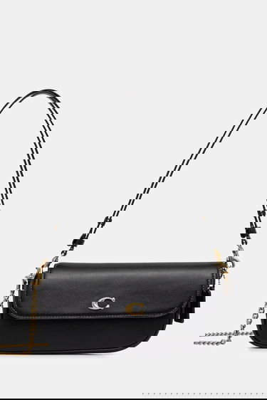 Taška cez rameno Coach Brook Leather Flap Shoulder Bag Čierna | CAN90, 0