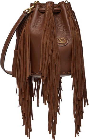 Kabelka Valentino Valentino Garavani Nellcôte Small Fringed Bucket Bag Čierna | 6W2B0R28LUJ, 3