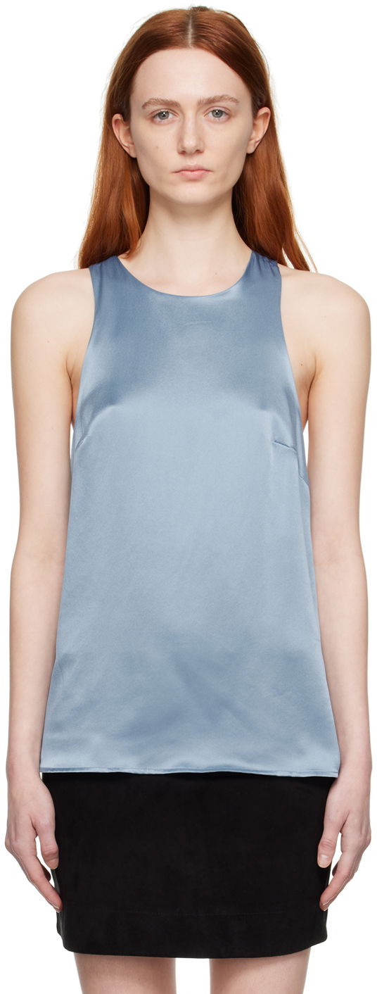 Tielko Loulou de Saison Loulou de Saison Estor Silk Camisole Modrá | ESTOR, 0