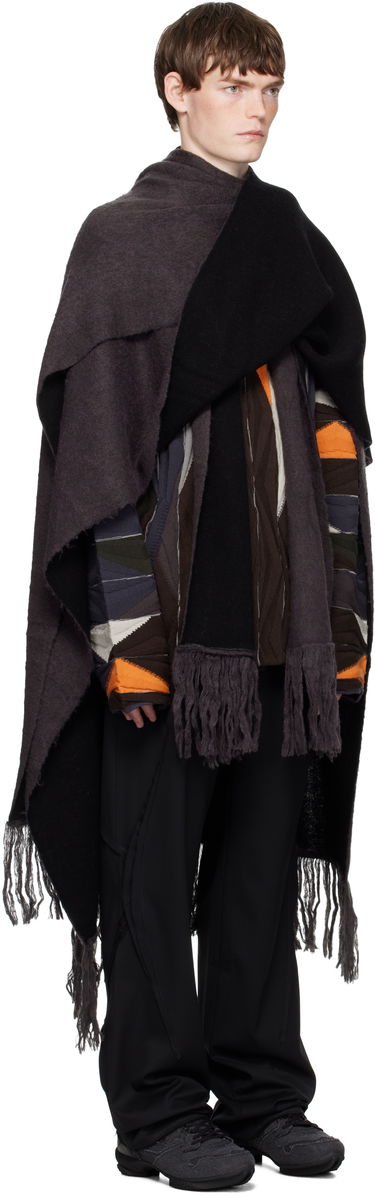 Šál KIKO KOSTADINOV Kiko Kostadinov Tarr Fringed Throw Scarf Šedá | KKAW25KN07-110, 1