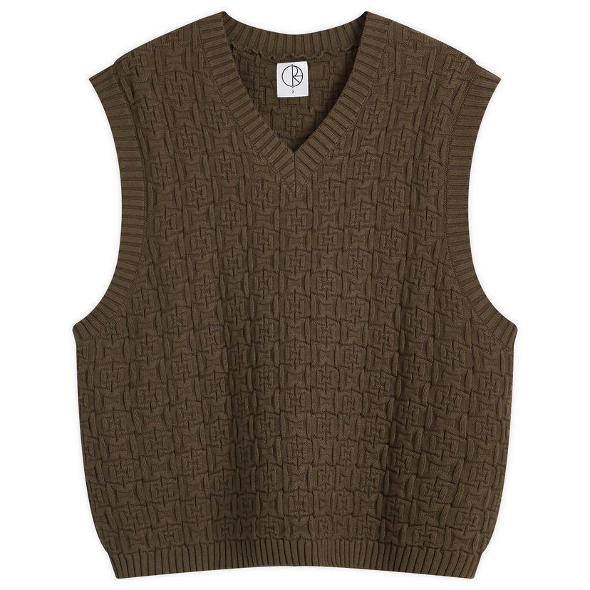 Vesta Polar Skate Co. Alex Knitted Vest Hnedá | PSC-F24-11