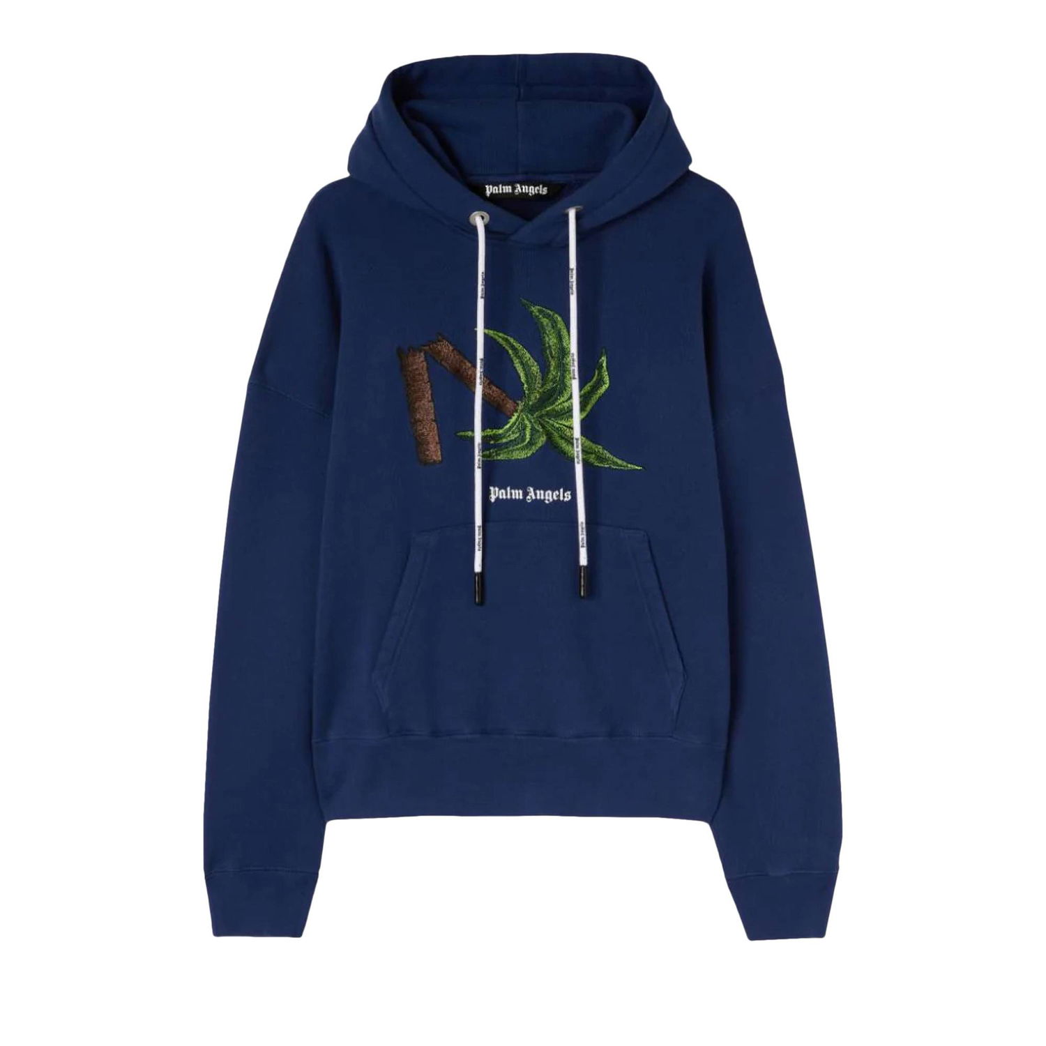 Mikina Palm Angels Broken Palm Hoodie Navy | PMBB058S22FLE0174655, 1
