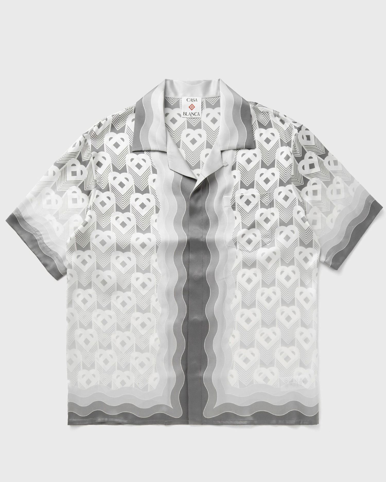 Košeľa Casablanca Casablanca Short Sleeve Cuban Collar Shirt Šedá | U-MPS25-SH-003-02, 0
