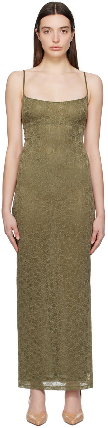 Šaty Miaou Miaou Thais Lace Maxi Dress Zelené | 5019SLHUN, 0
