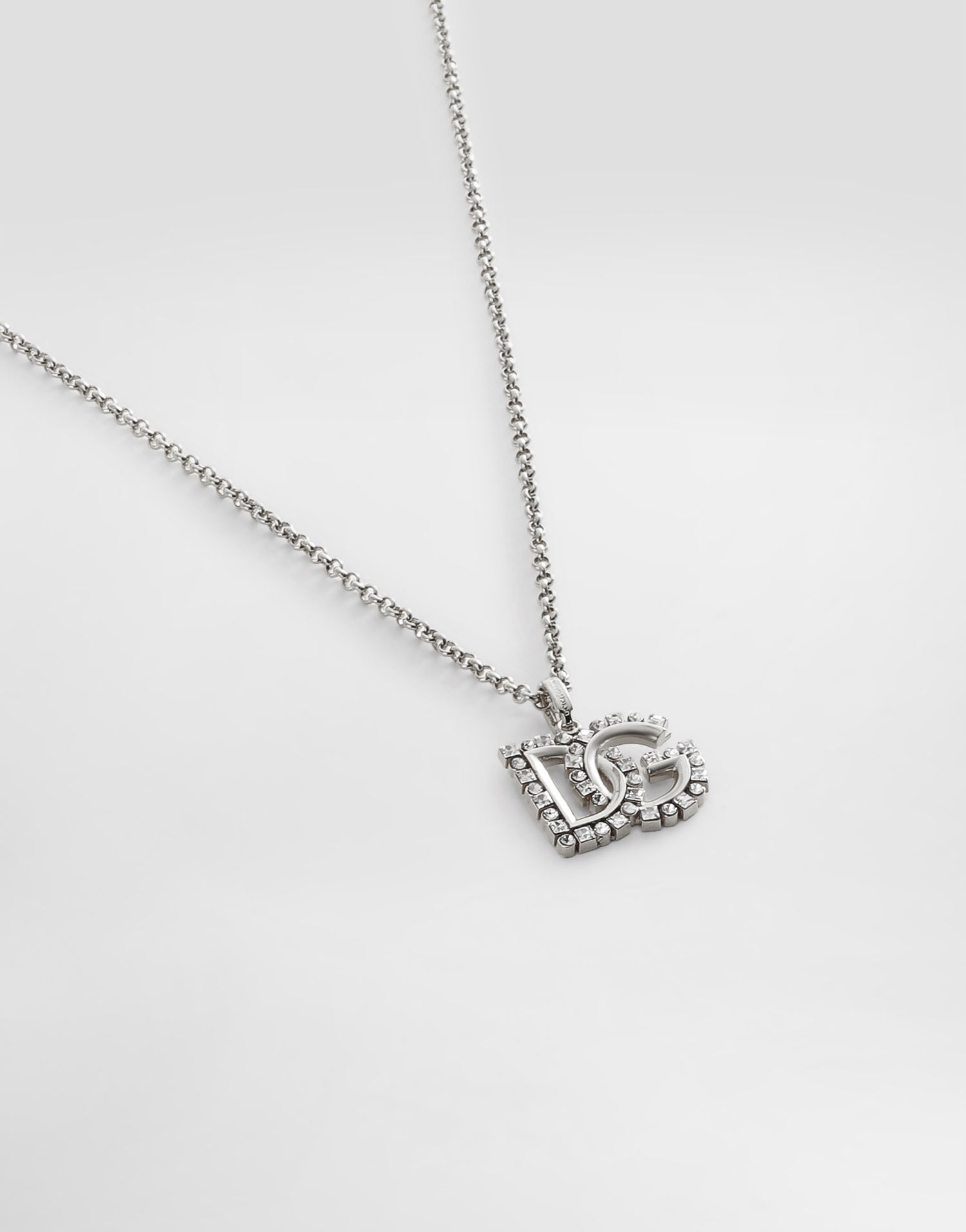 Náhrdelník Dolce & Gabbana Rhinestone DG Logo Necklace Metalická | WNR2L4W111187655, 1