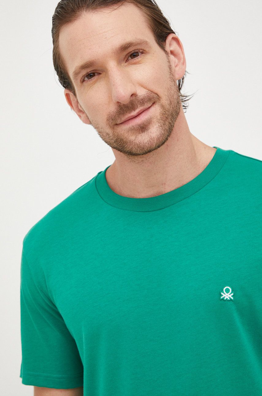 Tričko United Colors of Benetton Cotton T-Shirt Zelené | 3MI5J1AF7.256, 1