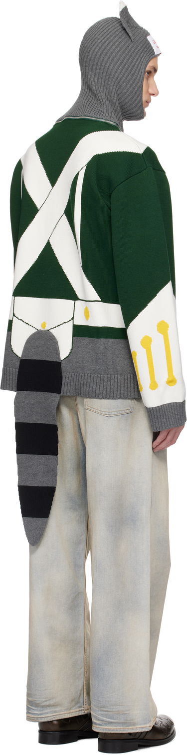 Sveter Charles Jeffrey Loverboy Charles Jeffrey LOVERBOY Knit Balaclava and Toy Soldier Sweater Zelené | 54090101, 2