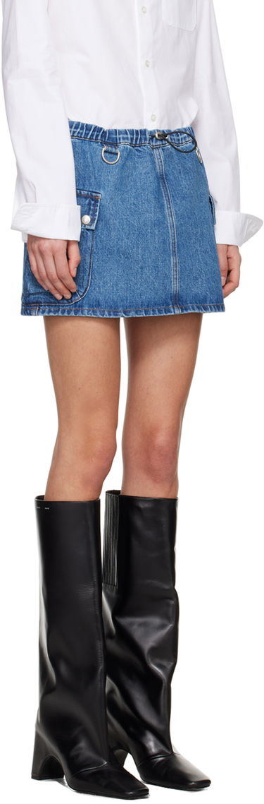 Sukňa Coperni Coperni Faded Denim Miniskirt Modrá | COPJ49202, 1