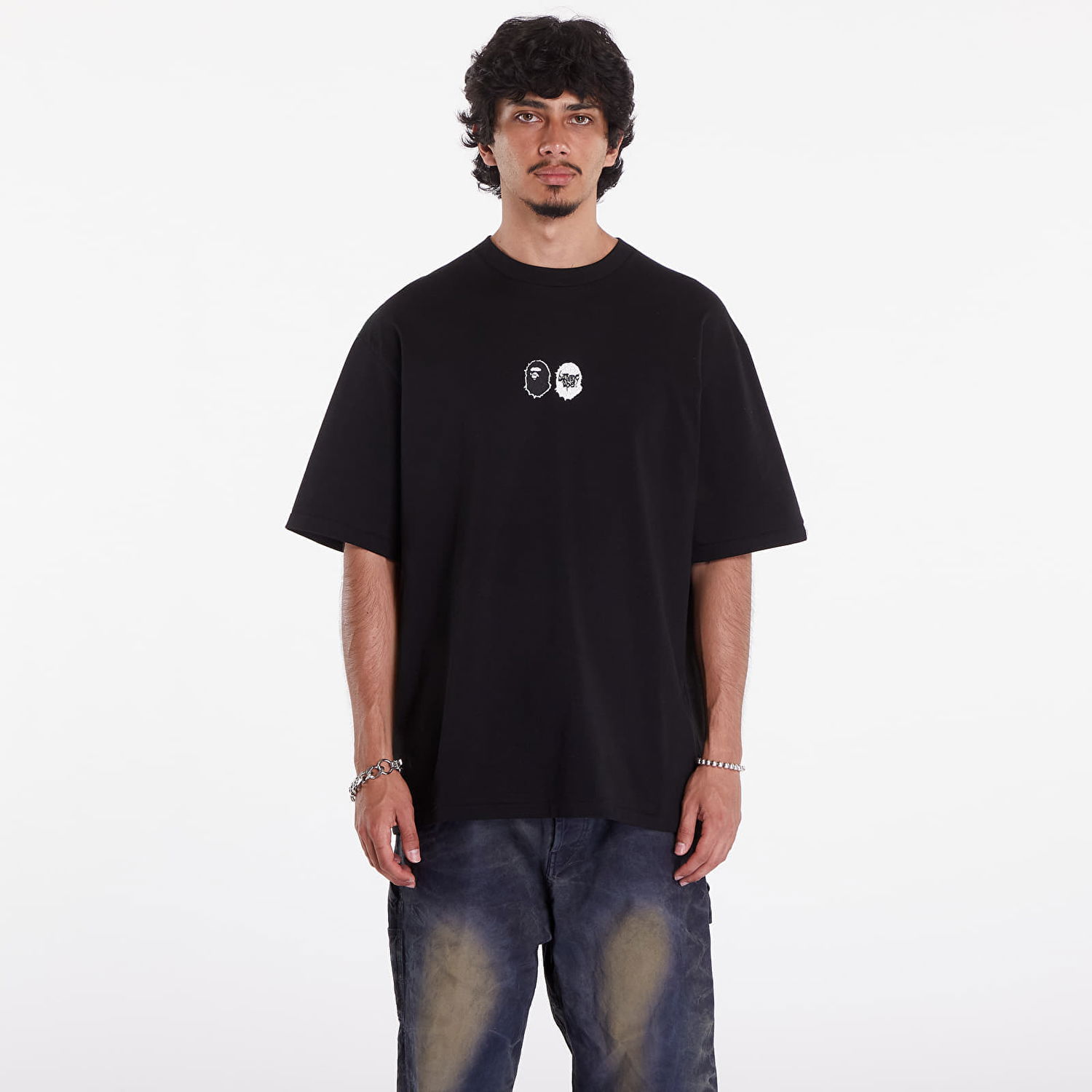 Tričko BAPE A BATHING APE Mad Ape Graphic Logo Relaxed Fit Tee Čierna | 001TEK301341MBLK, 0