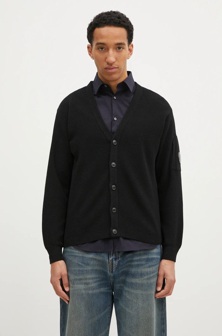 Sveter C.P. Company Re-Wool Knit Cardigan Čierna | 17CMKN253A006595A, 0