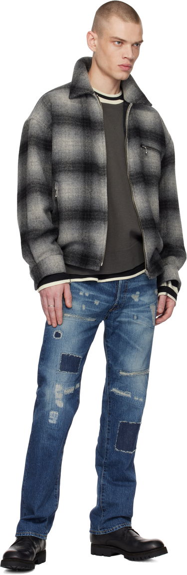 Bomber bunda WACKO MARIA WACKO MARIA Ombre Check 50's Jacket Šedá | 24FW-WMO-BL21, 3