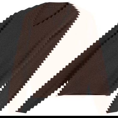 Sveter Maison Margiela MM6 V-Neck Knitted Jumper Hnedá | S62HN0007-M13187-144, 1