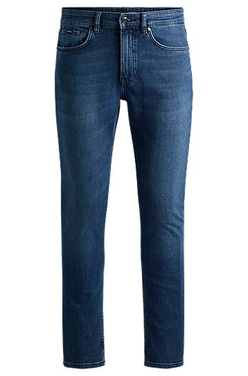 Džínsy BOSS Delaware Slim-Fit Comfort-Stretch Jeans Modrá | 50524007, 0