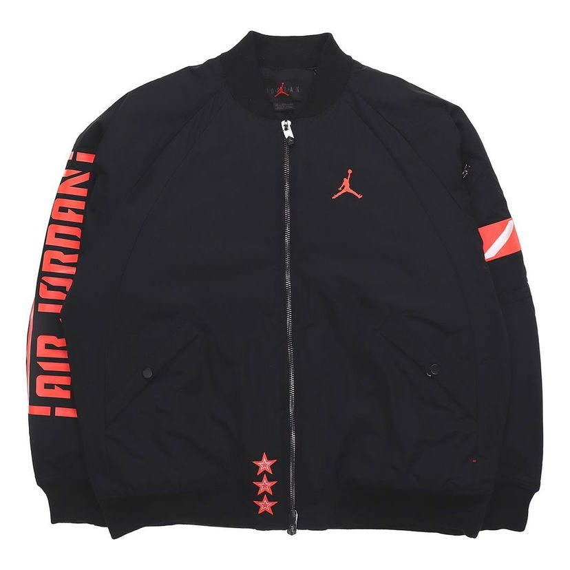 Bomber bunda Jordan Jordan Stand Collar Bomber Jacket Čierna | BQ6957-010