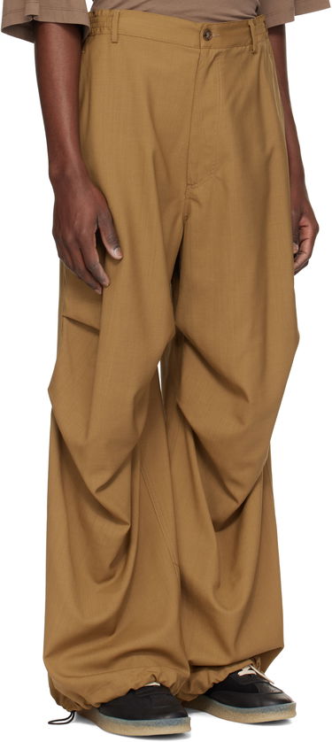 Nohavice Maison Margiela MM6 Maison Margiela Draped Trousers Hnedá | SH0KA0037 M35080, 1