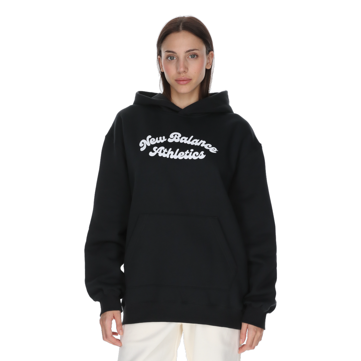 Mikina New Balance Linear Heritage Hoodie Čierna | WT53509-BK, 0