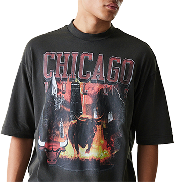 Tričko New Era NBA Washed Graphic Chicago Bulls T-Shirt Šedá | 60684355-20, 2