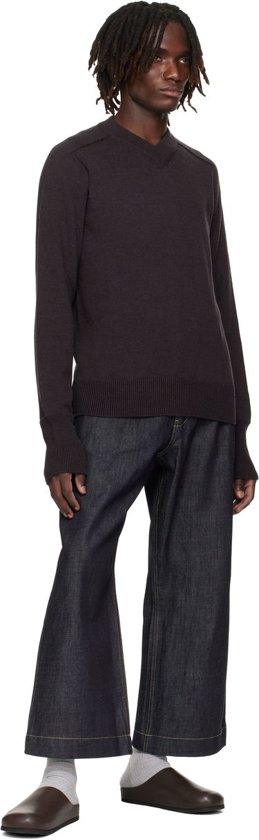 Džínsy Studio Nicholson Pyad Wide-Leg Contrast-Stitch Denim Jeans Modrá | PYAD SNM - 1246, 3