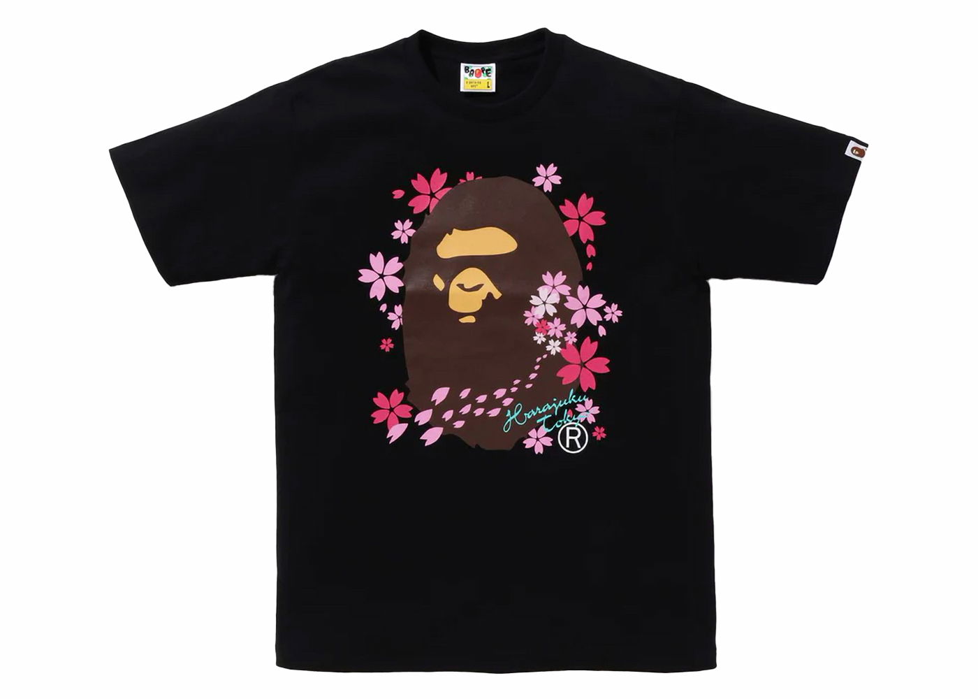 Tričko BAPE BAPE Sakura Ape Head Tee Black Čierna | 1K22-110-033, 0