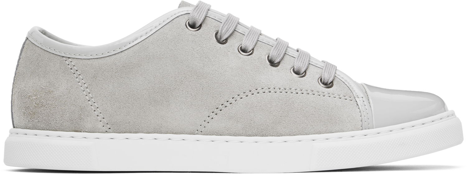 Tenisky a topánky LANVIN DBB1 Suede & Patent Leather Sneakers Šedá | FW-SKDBB1-VBAL-H24, 0