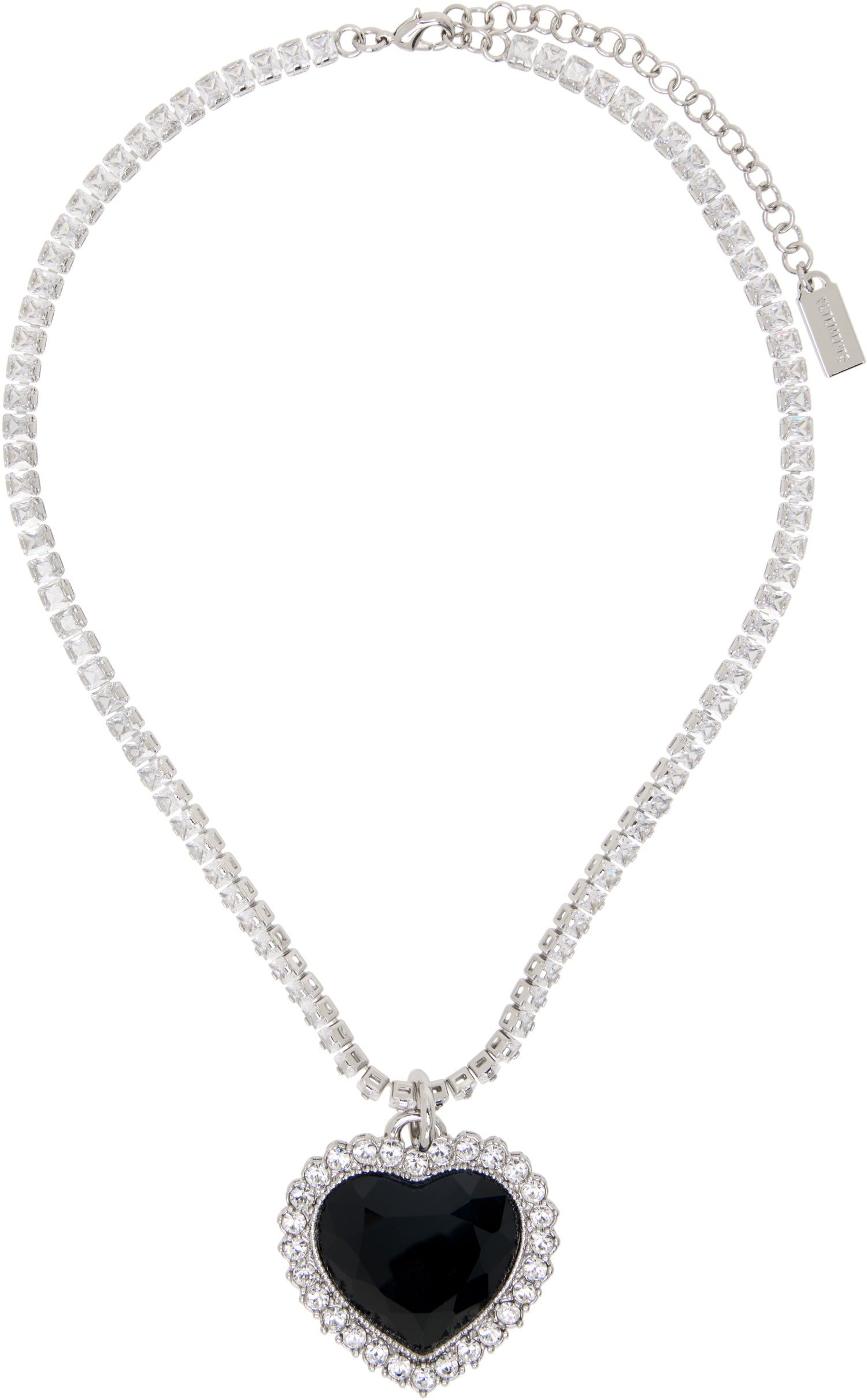 Náhrdelník VETEMENTS Crystal Heart Pendant Necklace Metalická | UA66NE120B, 0