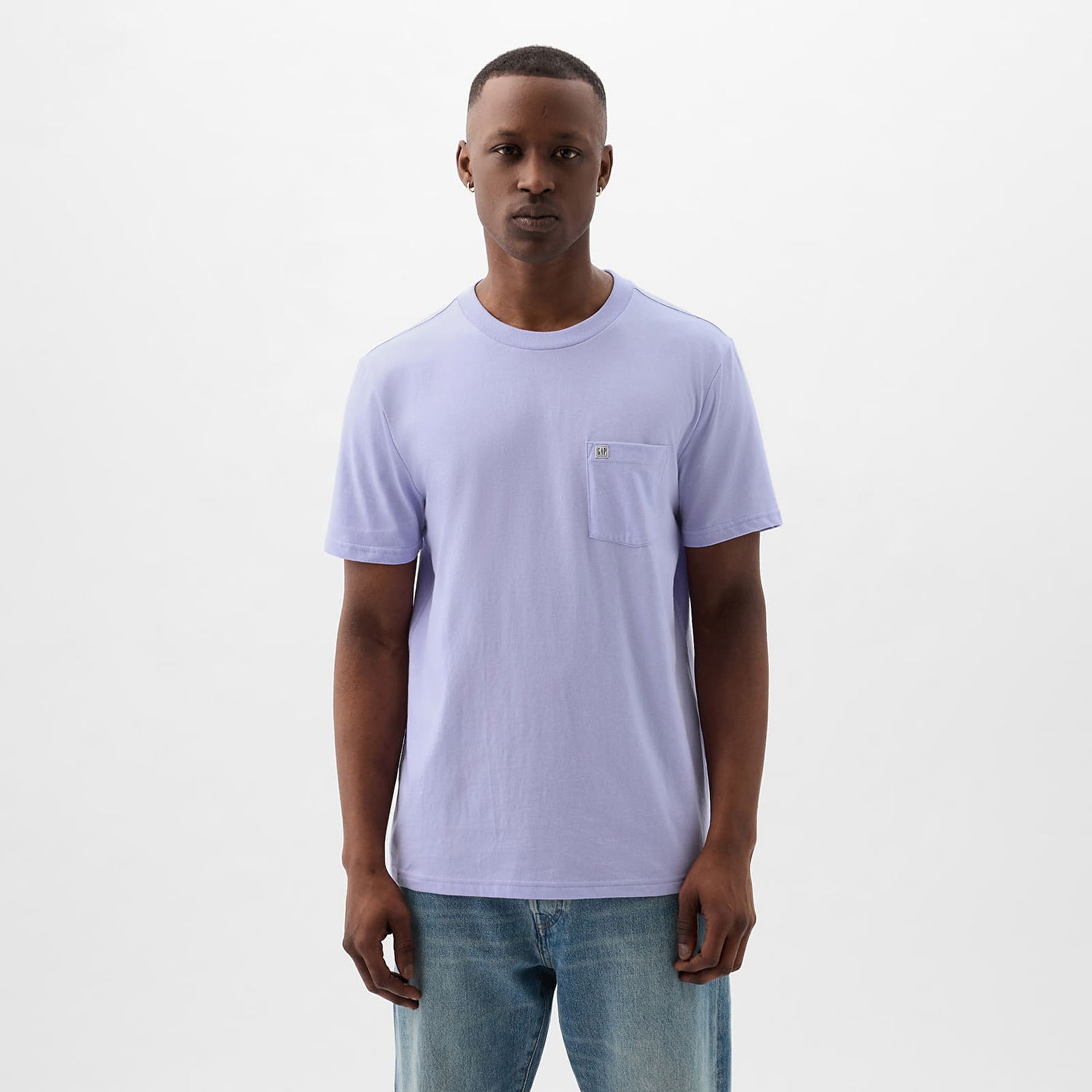 Tričko GAP Pocket Micro Logo Tee Fresh Lavender Fialová | 857901-03, 0