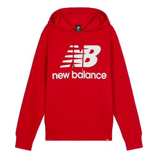 Mikina New Balance Big Logo Pullover Hoodie Červená | AMT03558-REP