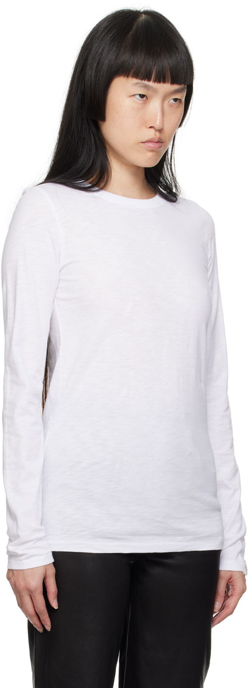 Tričko rag & bone 'The Slub' Long Sleeve T-shirt Biela | W275C51CH, 1