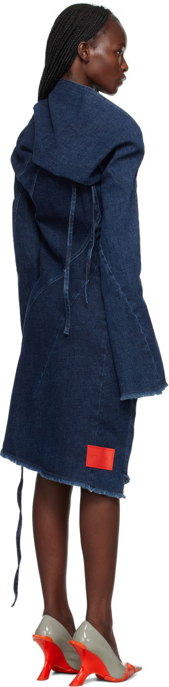Šaty Ottolinger Ottolinger Twisted Denim Minidress Modrá | 1704301, 2