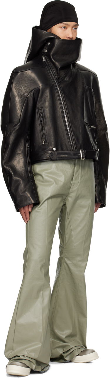 Bunda Rick Owens Rick Owens Hollywood Hooded Stooges Leather Jacket Čierna | RR01E5703 LNV, 4