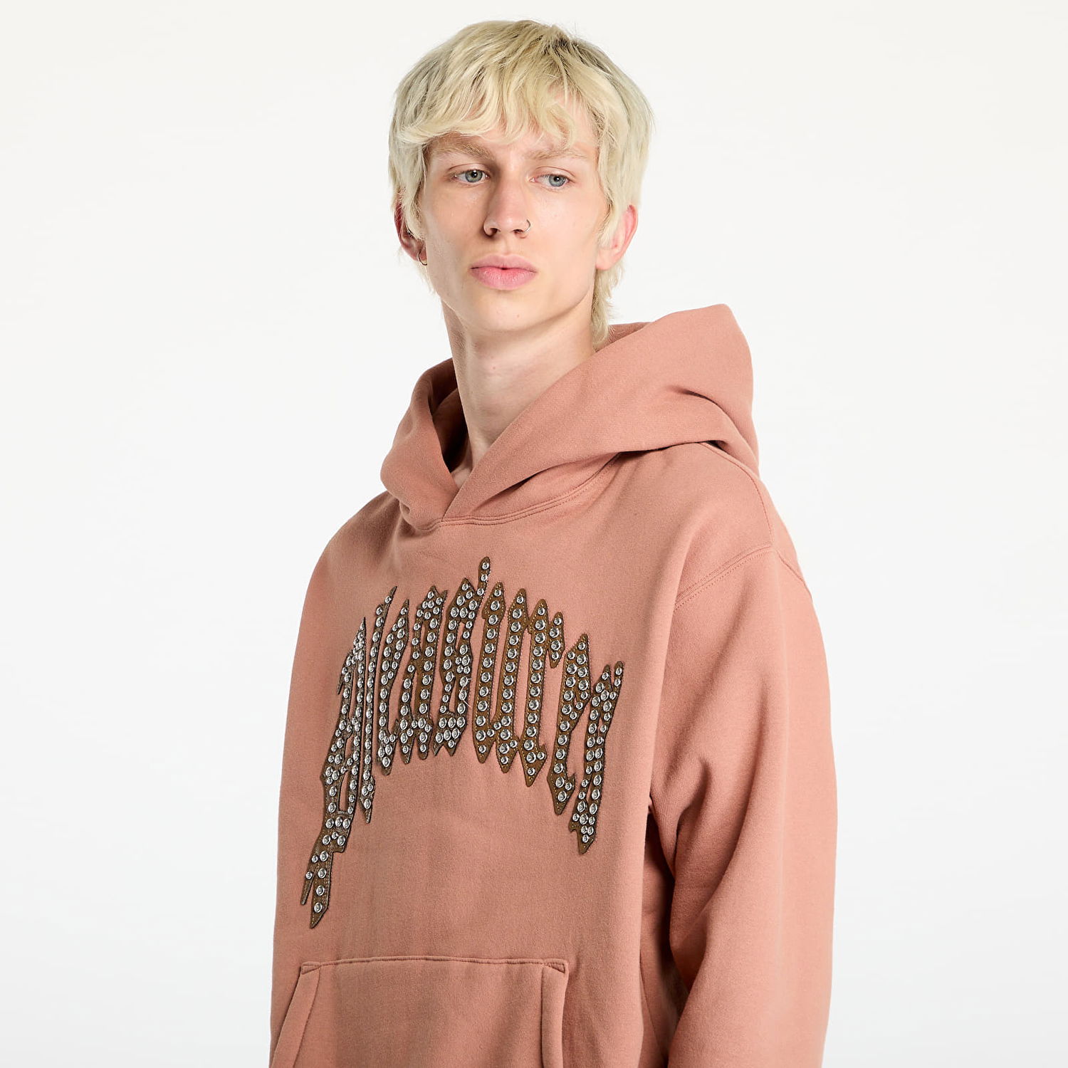 Mikina Pleasures Twitch Studded Hoodie Clay Oranžová | P24F043 CLAY, 1