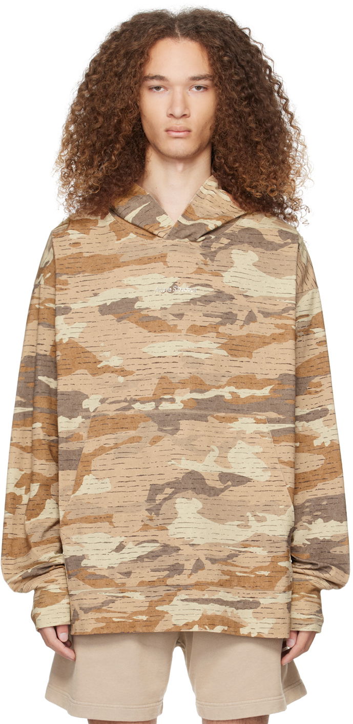 Mikina Acne Studios Crystal-Cut Hoodie Béžová | BI0195-, 0