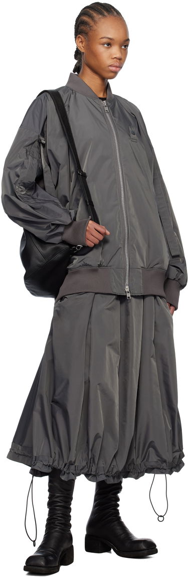 Bomber bunda Yohji Yamamoto Yohji Yamamoto R-Belted Bomber Jacket Šedá | FT-J54-600, 4