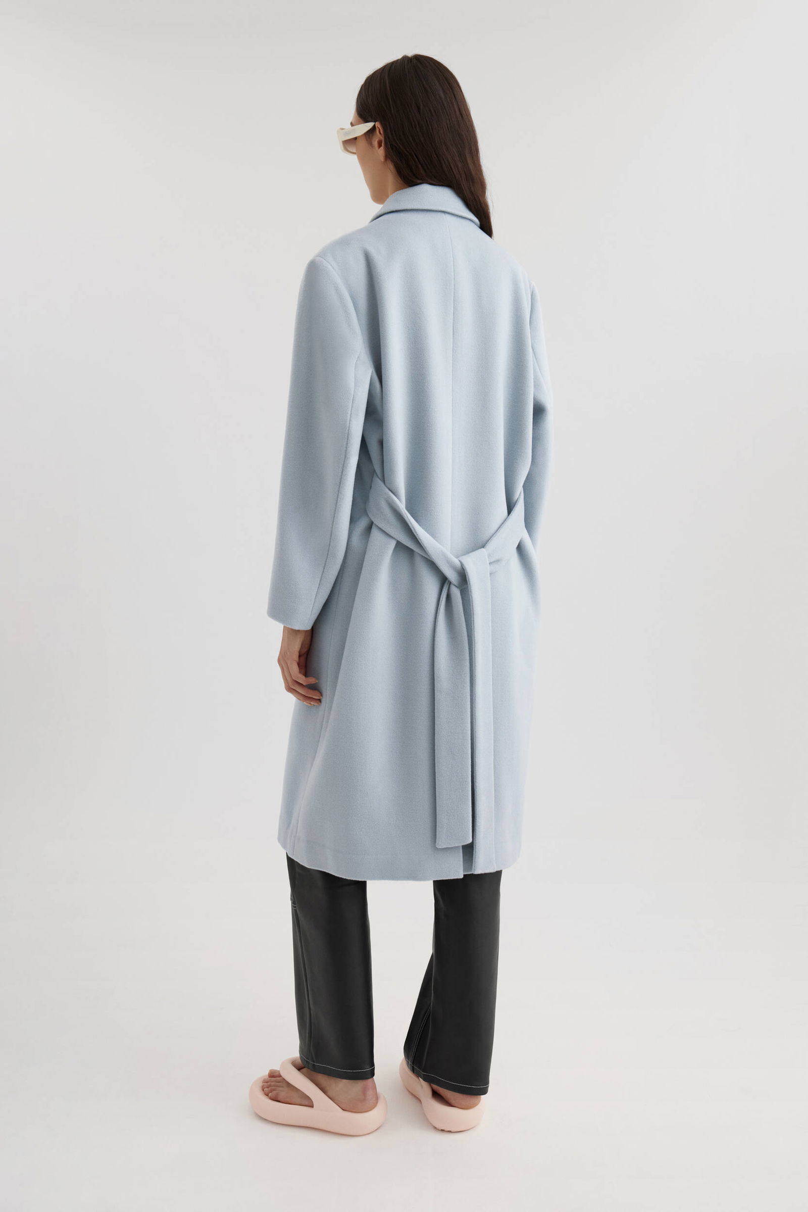 Wool Coat With Belt