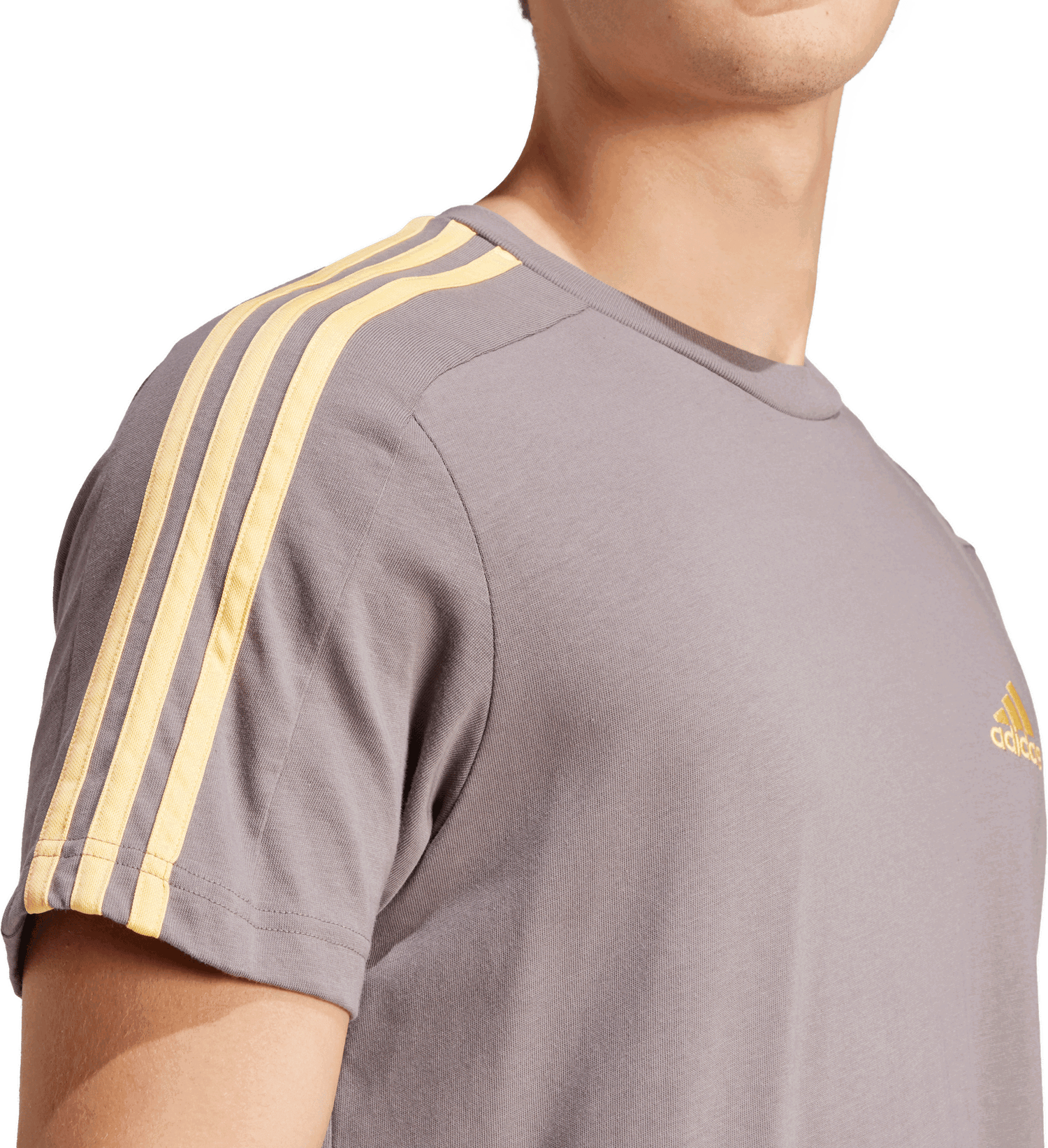 Tričko adidas Originals 3-Stripes Short Sleeve T-Shirt Šedá | IS1334, 1
