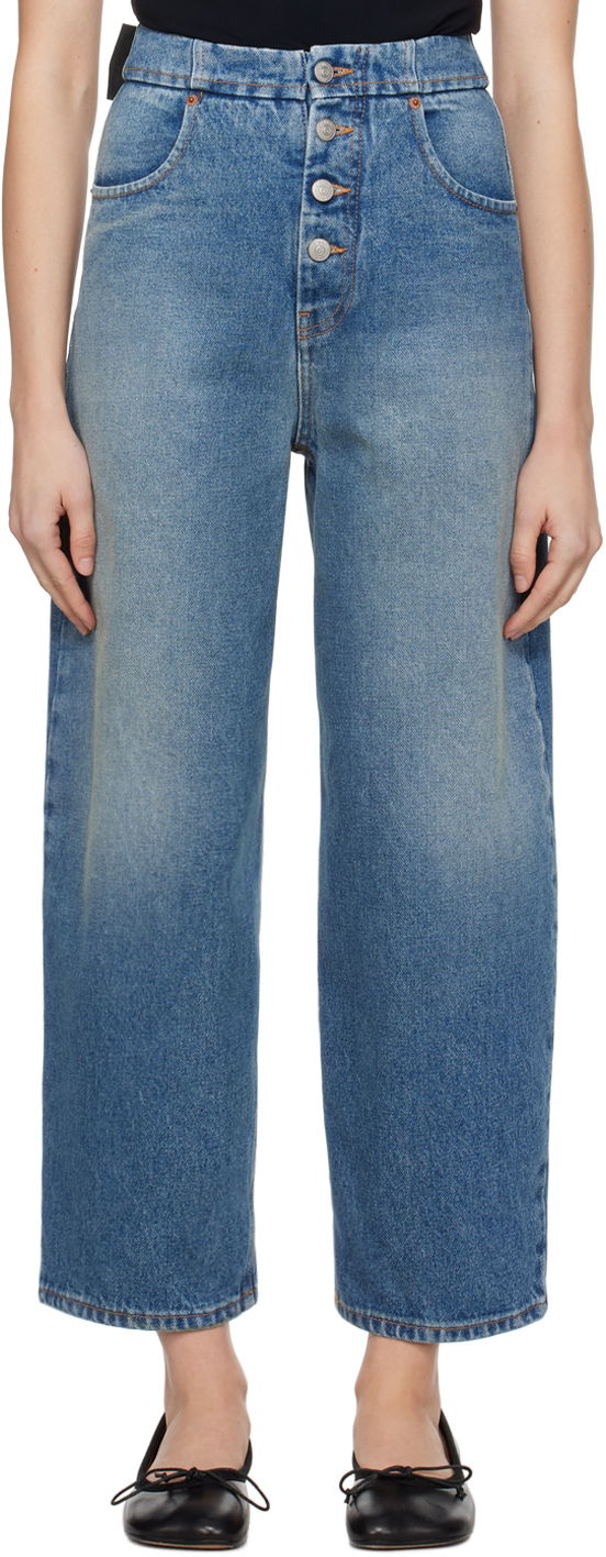 Džínsy Maison Margiela MM6 Straight-Leg Jeans Navy | S52LA0226 S30589, 0