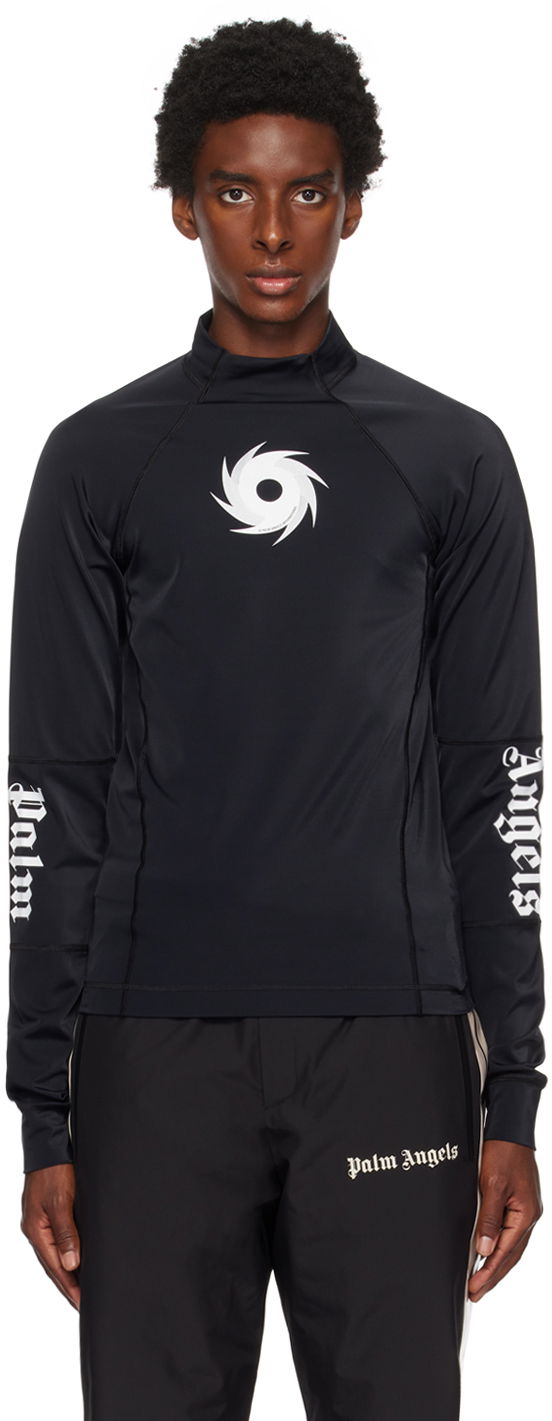 Tričko Palm Angels Black Anti-UV Surf Long Sleeve Čierna | PMAB035S23FAB0011001