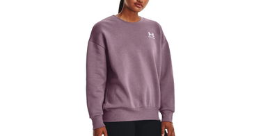 Mikina Under Armour Essential Fleece Oversized Crewneck Fialová | 1379475-500, 1