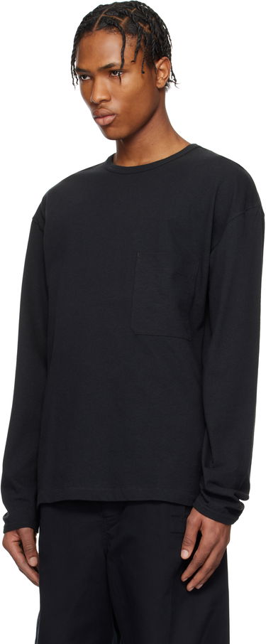 Tričko LEMAIRE Lemaire Boxy Pocket Long Sleeve T-Shirt Čierna | TO1340 LJ1010, 3
