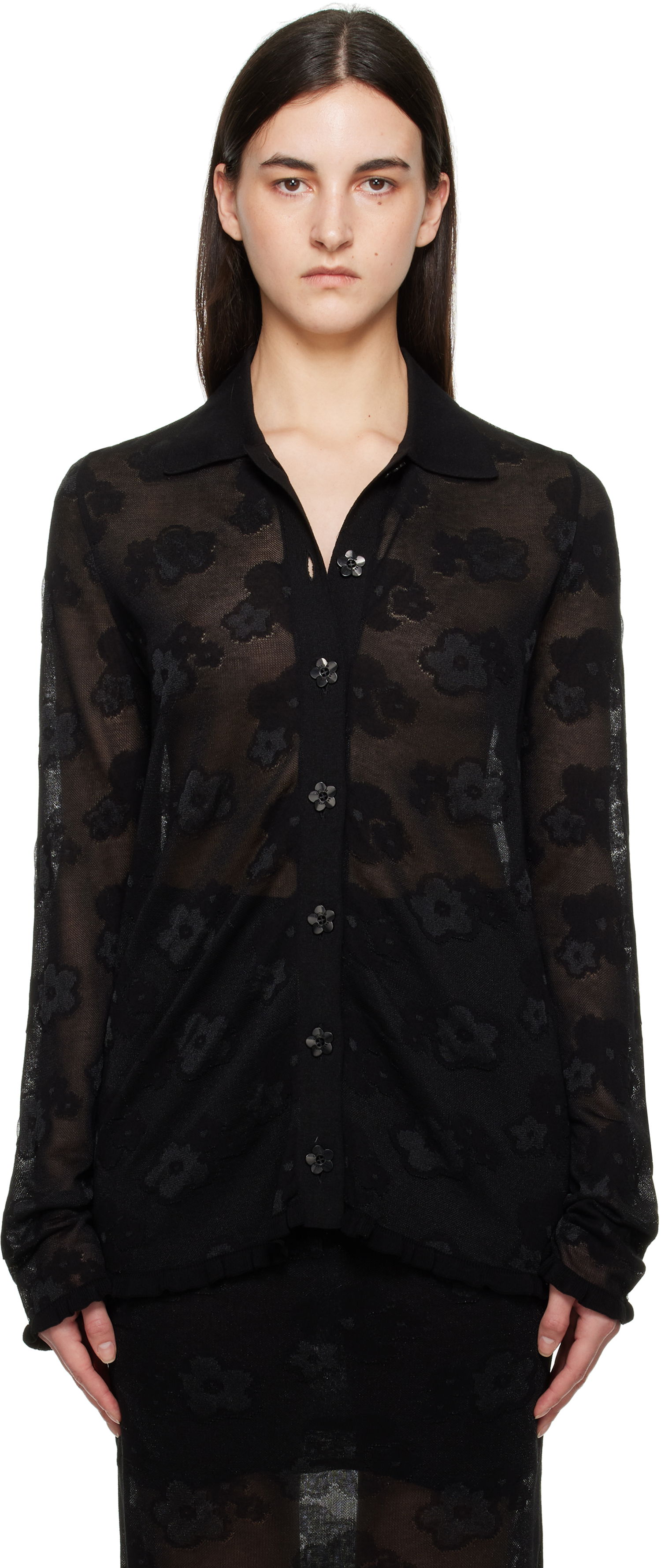 Sveter Cecilie Bahnsen Cecilie Bahnsen Petra Floral Cardigan Čierna | 1.25KNI50004 PETRA CARDIGAN, 0