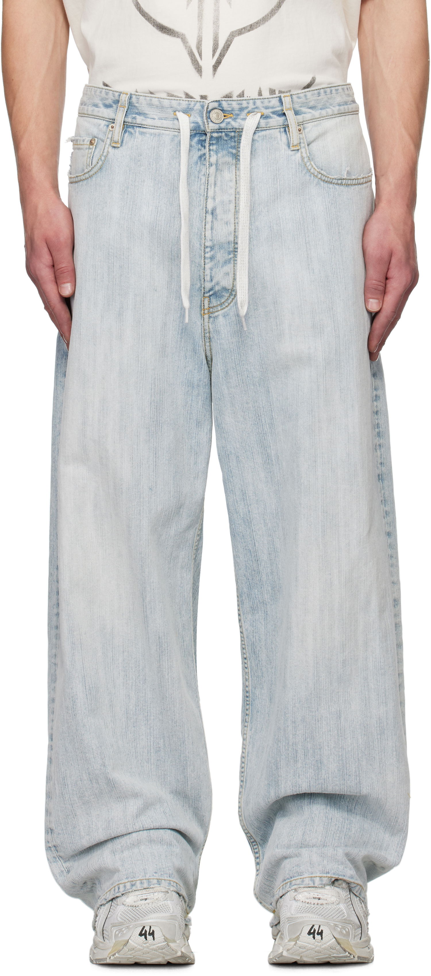 Džínsy Balenciaga Ring Baggy Jeans Modrá | 786643TNW659780, 0
