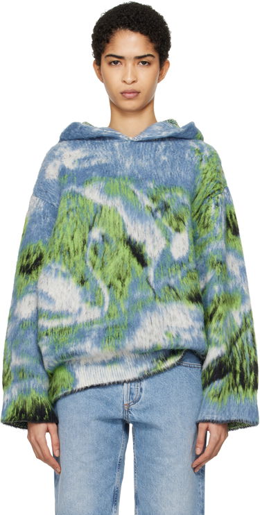 Mikina The Attico Attico Swan Print Knit Hoodie Rôznofarebný | 250WCK00114 MIX015AA, 0