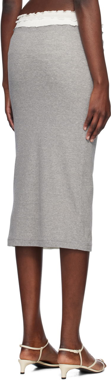 Sukňa Jil Sander Layered Midi Skirt Šedá | J40FV0105_JTN357, 2